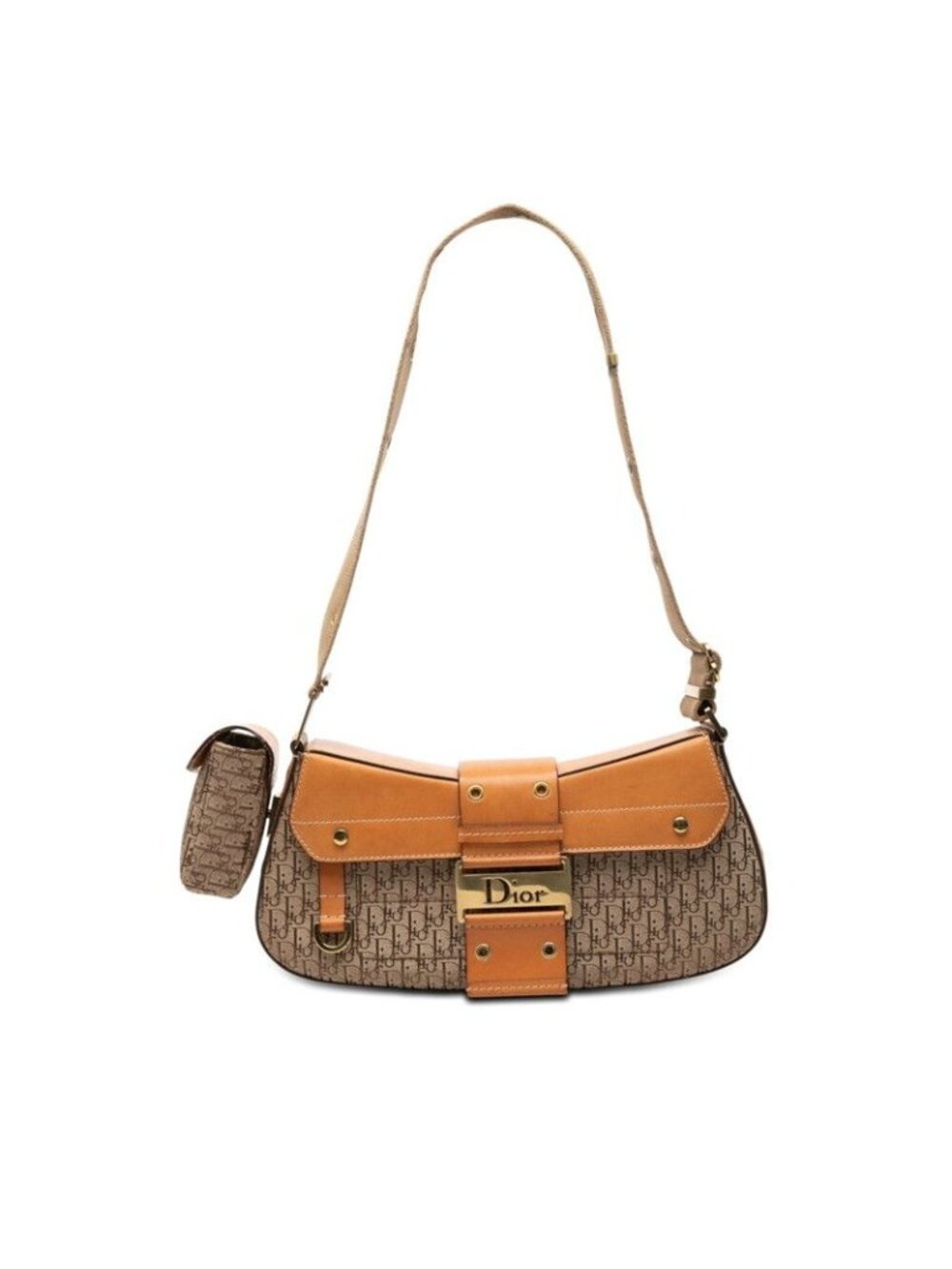 Dior Trotter Street Chic Columbus Bag Brown Canvas Leather